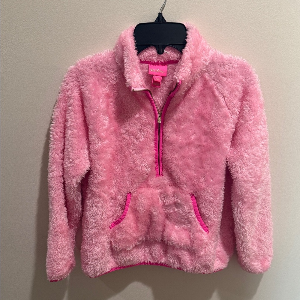 Lilly Pulitzer Pink Fuzzy Pullover